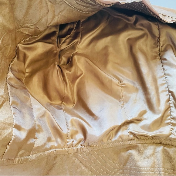 Rye women’s size small beige cotton textured cropped zip-up peplum jacket - Picture 11 of 16